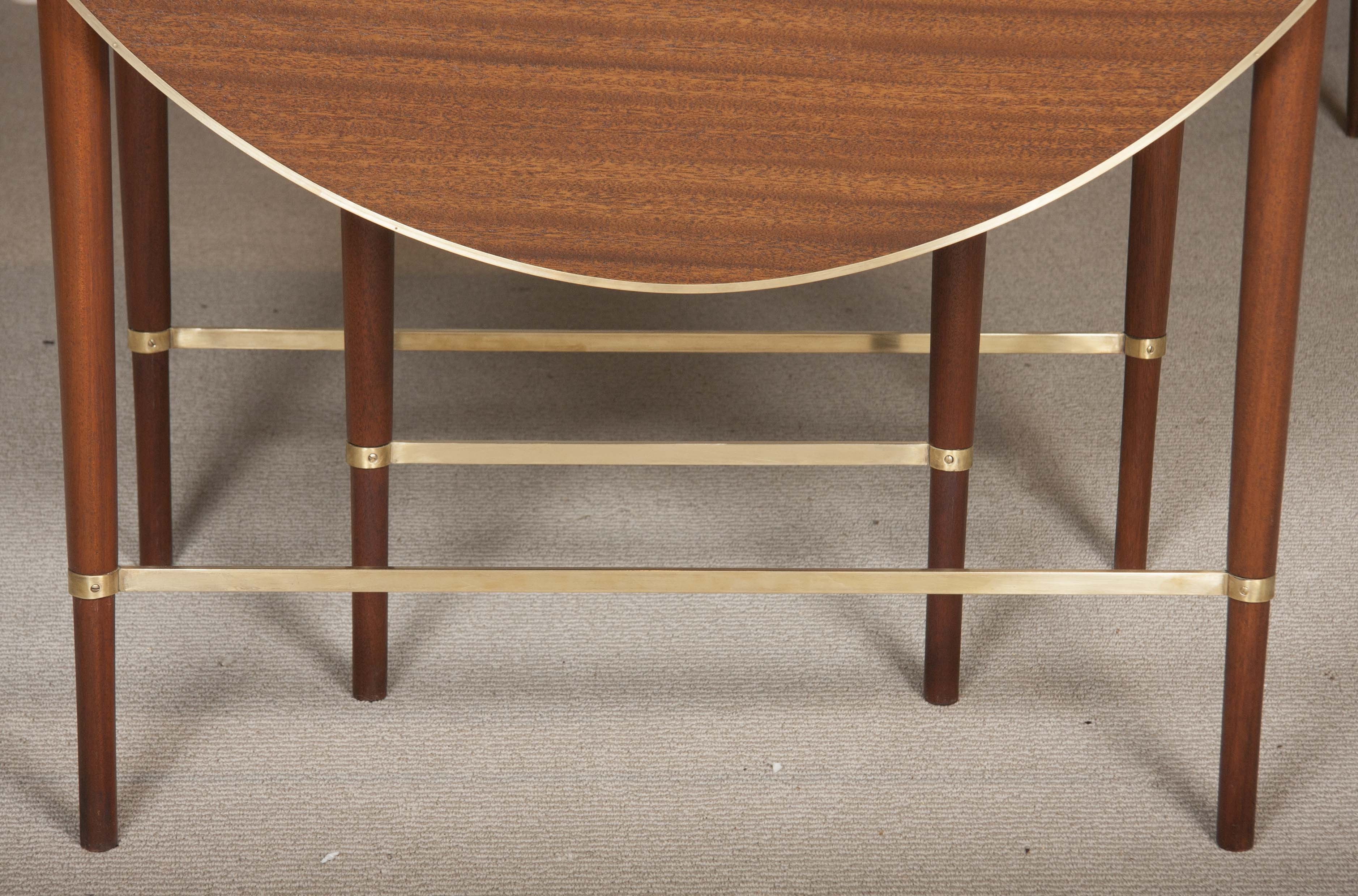 Paul McCobb Connoisseur Collection Mahogany & Brass Dining Table