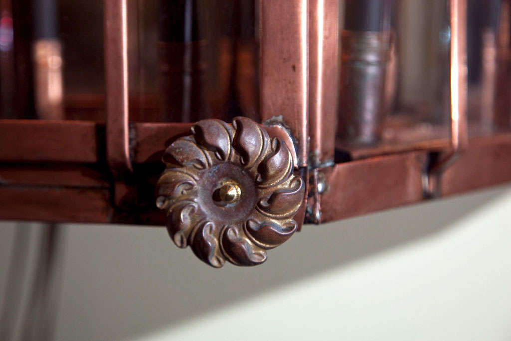 Monumental Pair of Copper Sconces