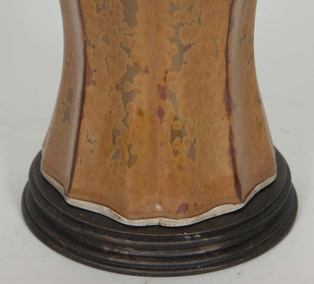 Ochre Jar Mounted as Lamp
