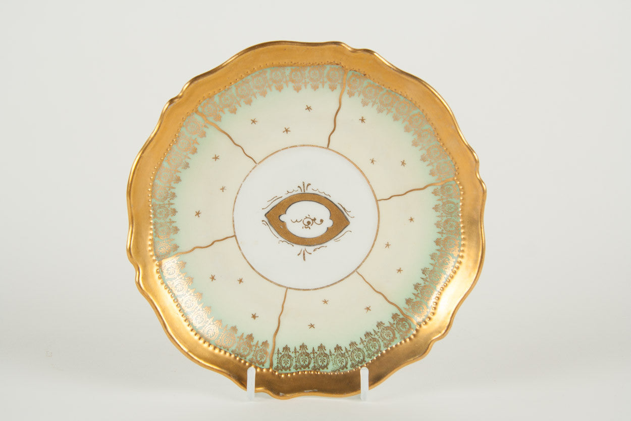 A 42 Piece Austrian Porcelain Egyptian Revival Luncheon Set By Oscar & Edgar Gutherz