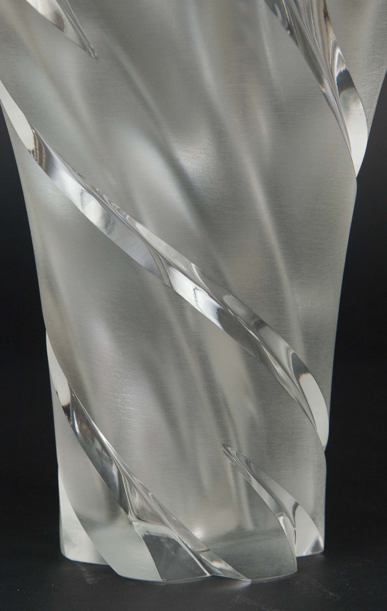 Pair of Lalique Frosted Crystal "Narcisse" Vases