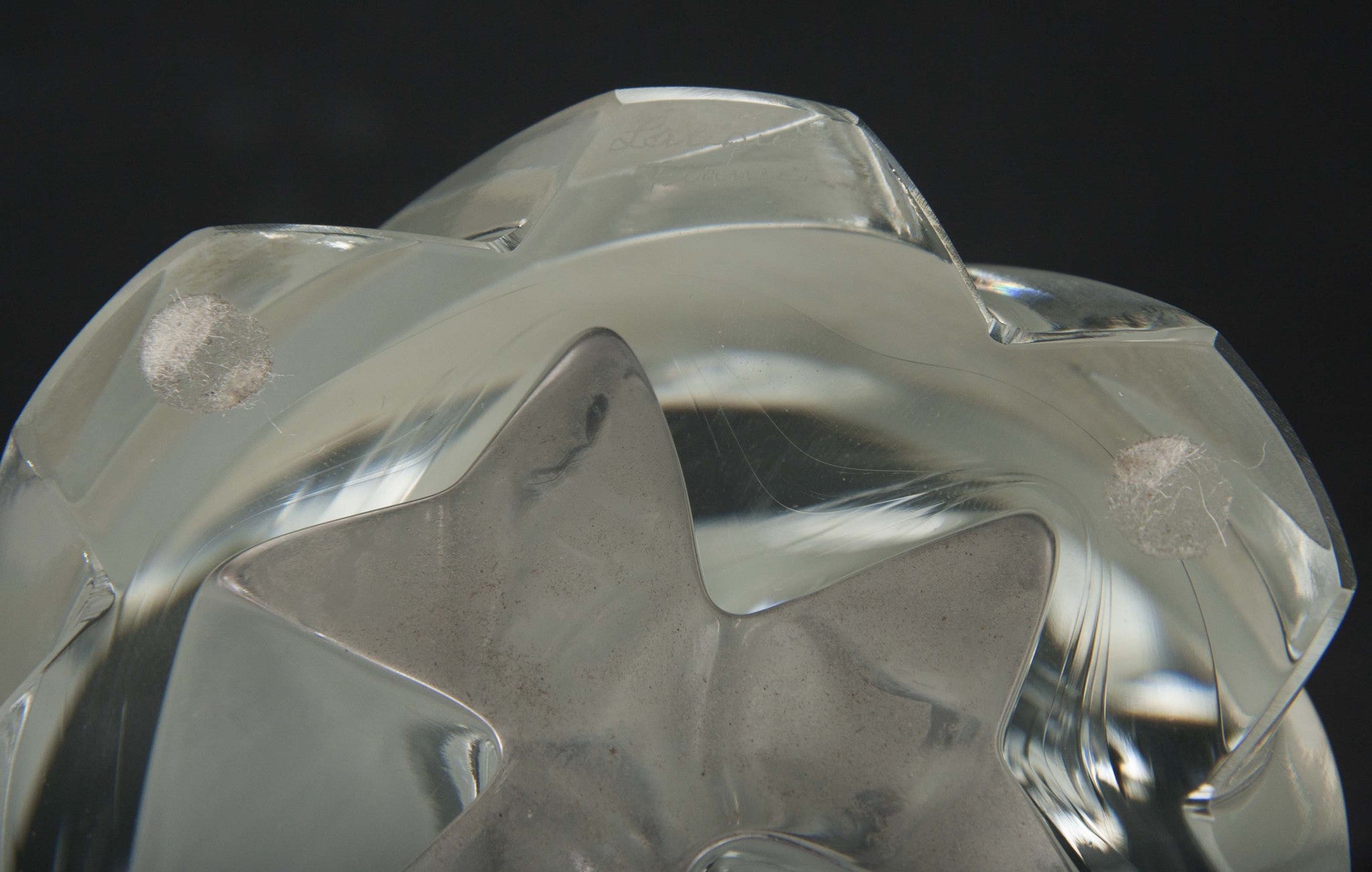 Pair of Lalique Frosted Crystal "Narcisse" Vases