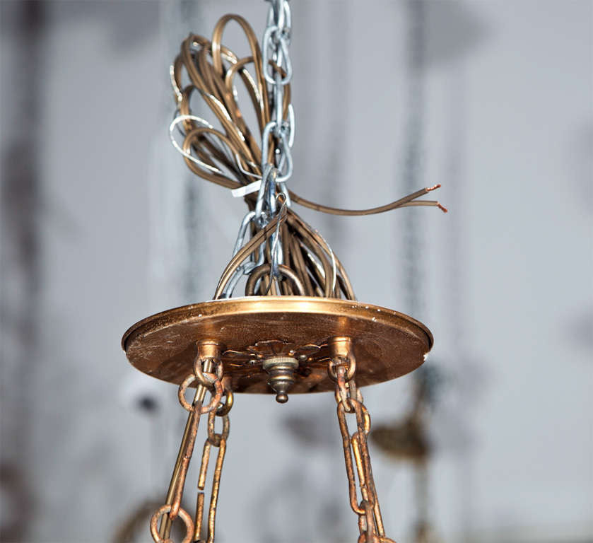 Gilt Wood & Tole Chandelier