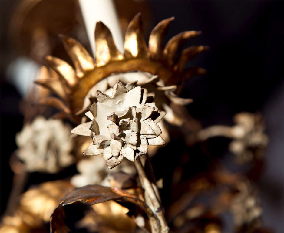 Gilt Wood & Tole Chandelier