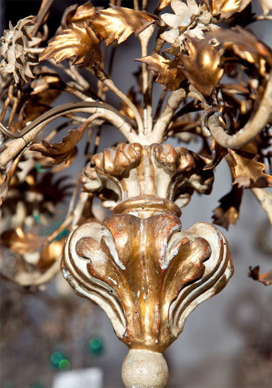 Gilt Wood & Tole Chandelier