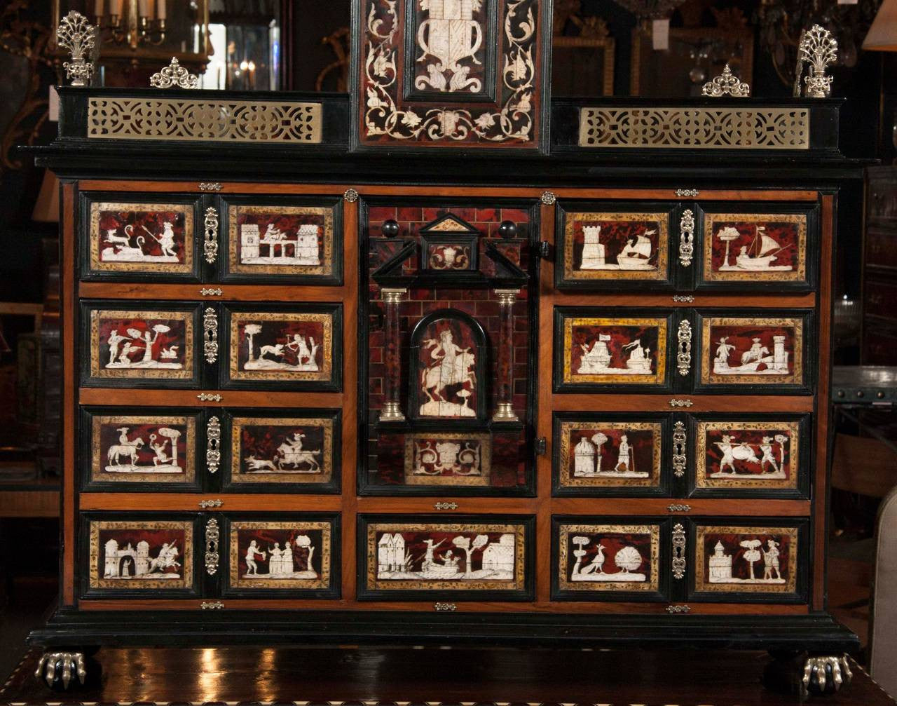 Spanish Tortoiseshell Cabinet on Stand