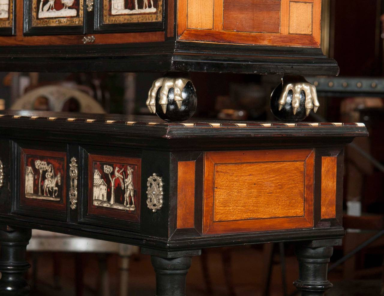 Spanish Tortoiseshell Cabinet on Stand