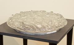 Heavily Textured Domed Ice Glass Flushmount