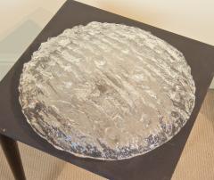 Heavily Textured Domed Ice Glass Flushmount