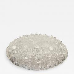 Heavily Textured Domed Ice Glass Flushmount