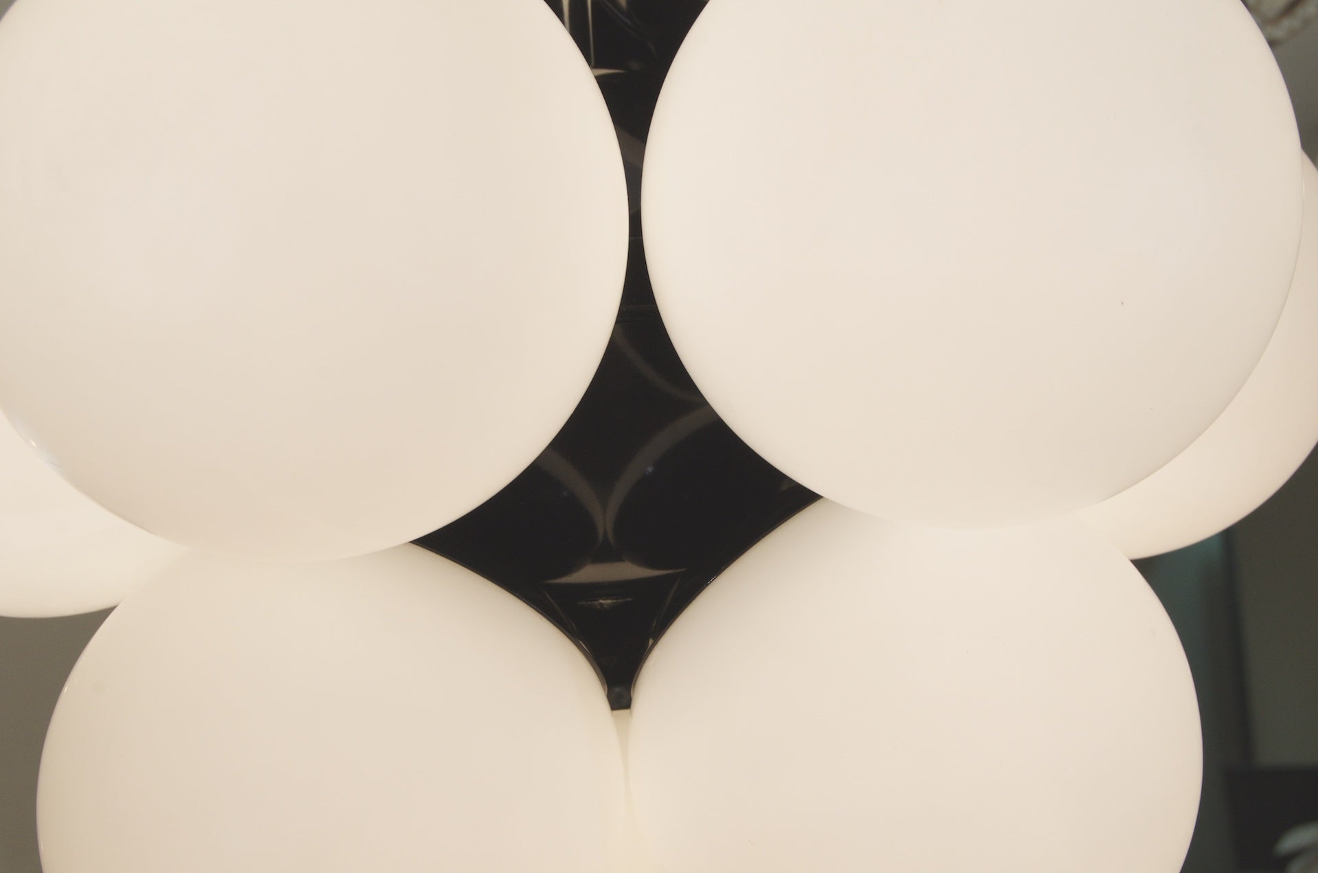 Twelve-Globe Gloss Black Molecular Chandelier by Kaiser Leuchten