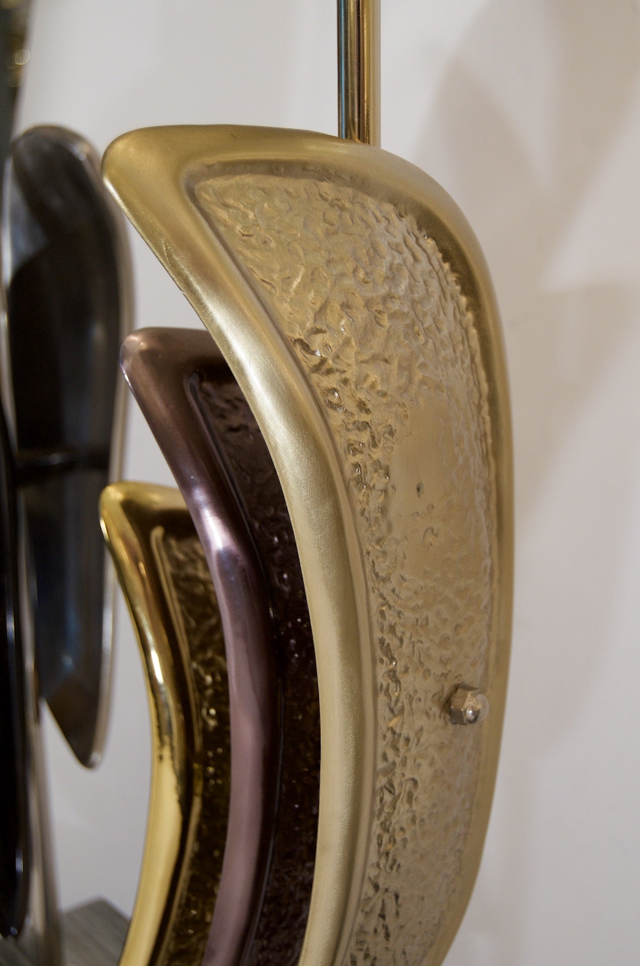 Sculptural Brass & Chrome Table Lamps by Laurel Lamp Company