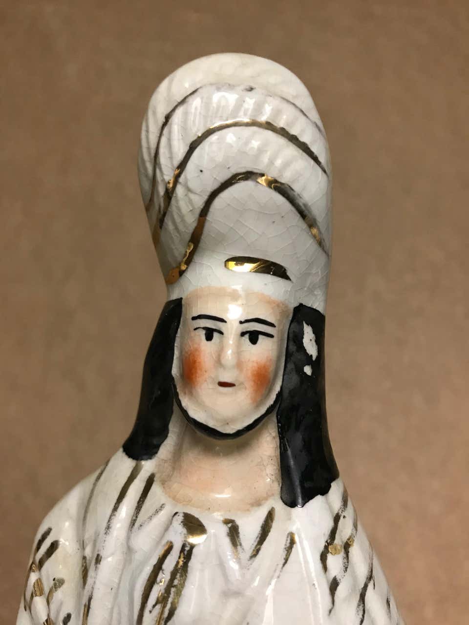 19th Century English Staffordshire Scottish Hunter on Horseback