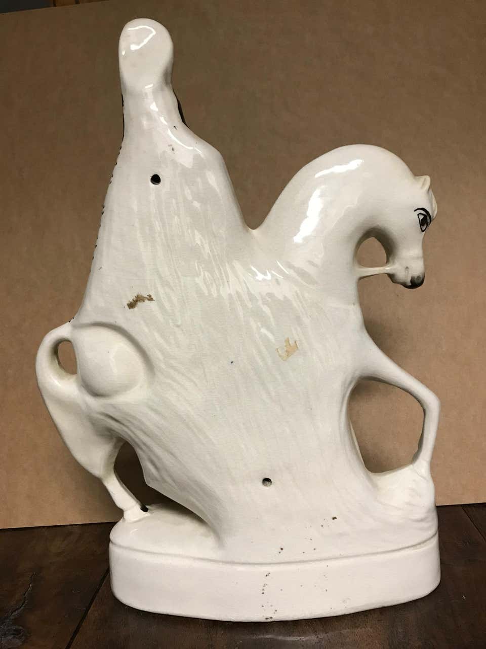 19th Century English Staffordshire Scottish Hunter on Horseback