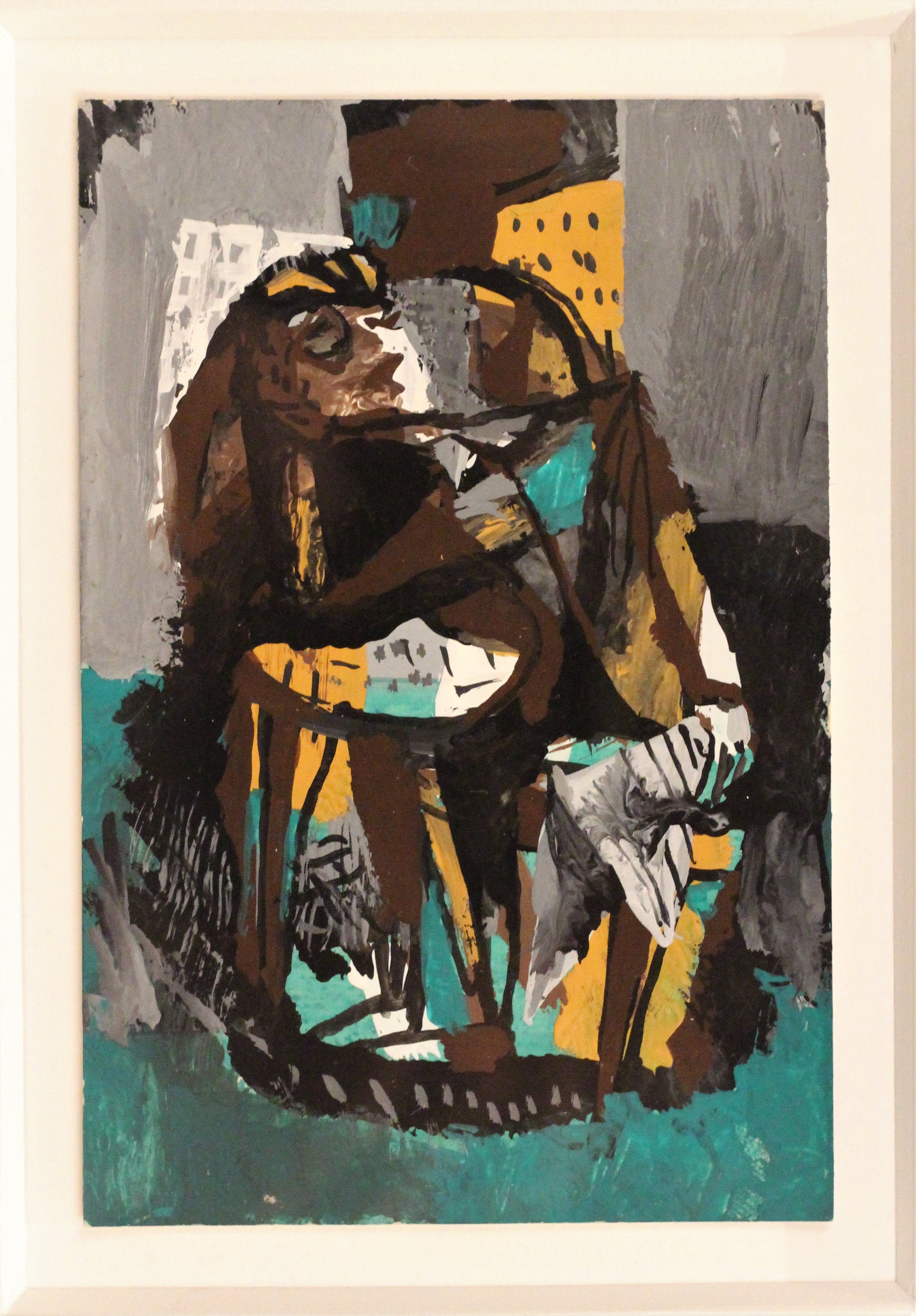 “Buildings and Meditation” Triptych by Mathieu Rosianu (French, 1897-1969) Circa 1940