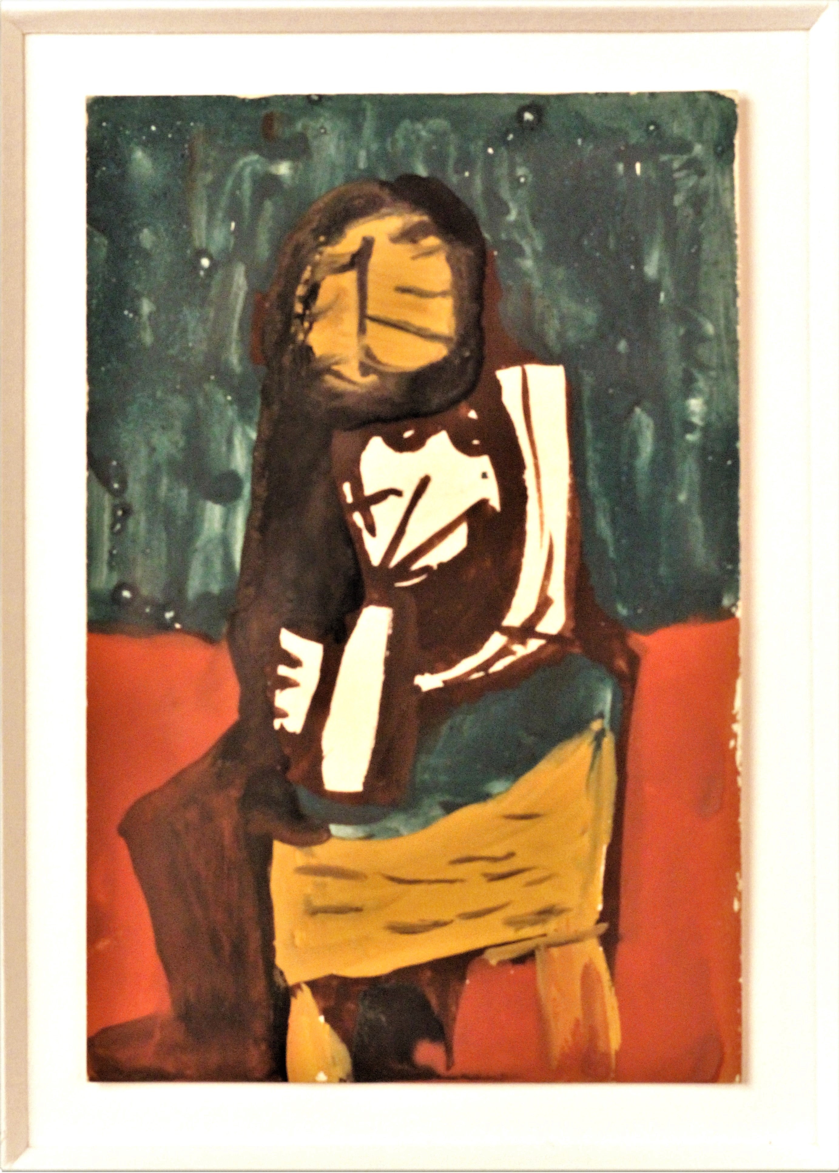 “Harmony in Green and Yellow” Diptych by Mathieu Rosianu (French, 1897-1969) Circa 1940