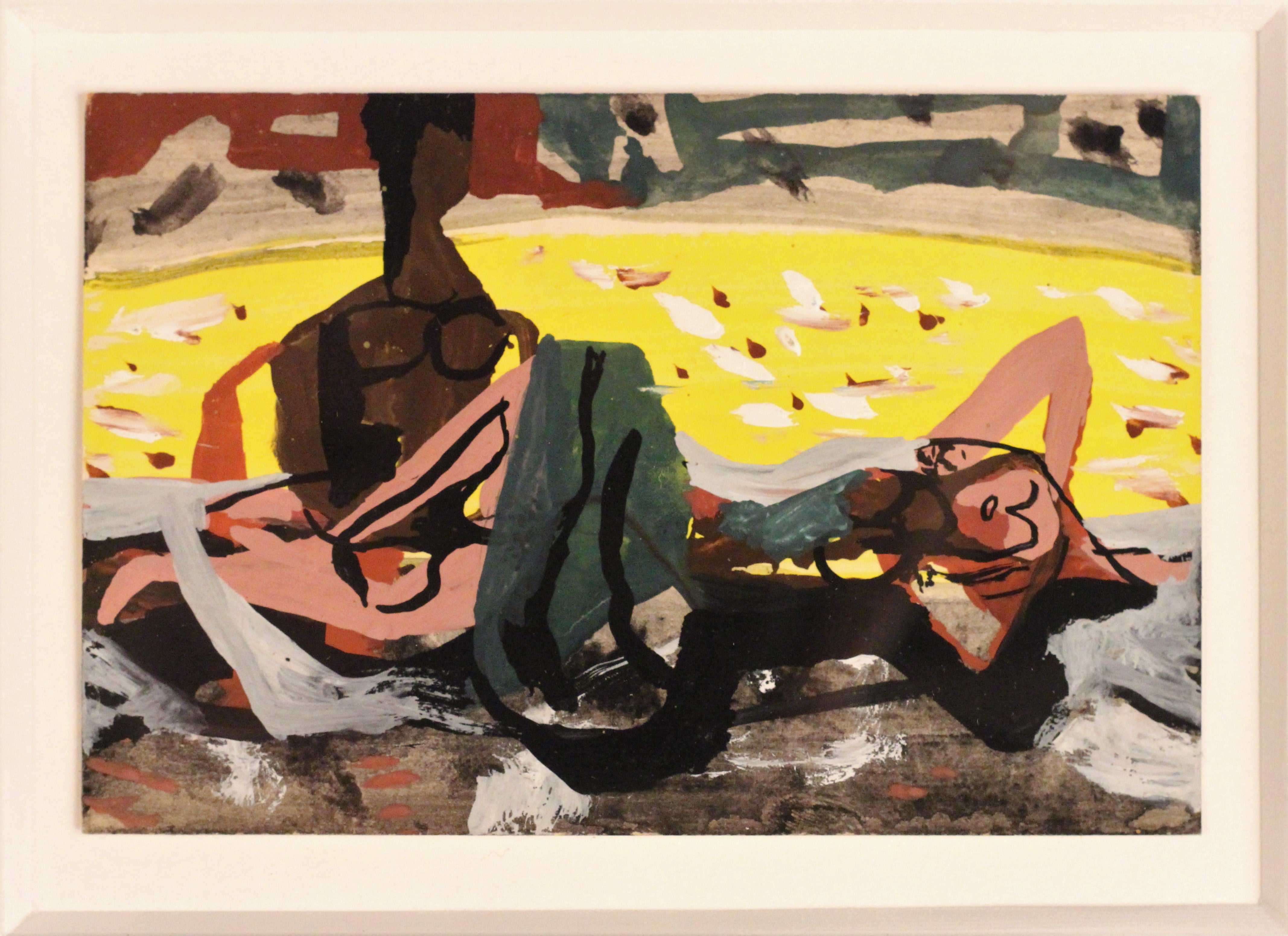 “Harmony in Green and Yellow” Diptych (French, 1897-1969) Circa 1940