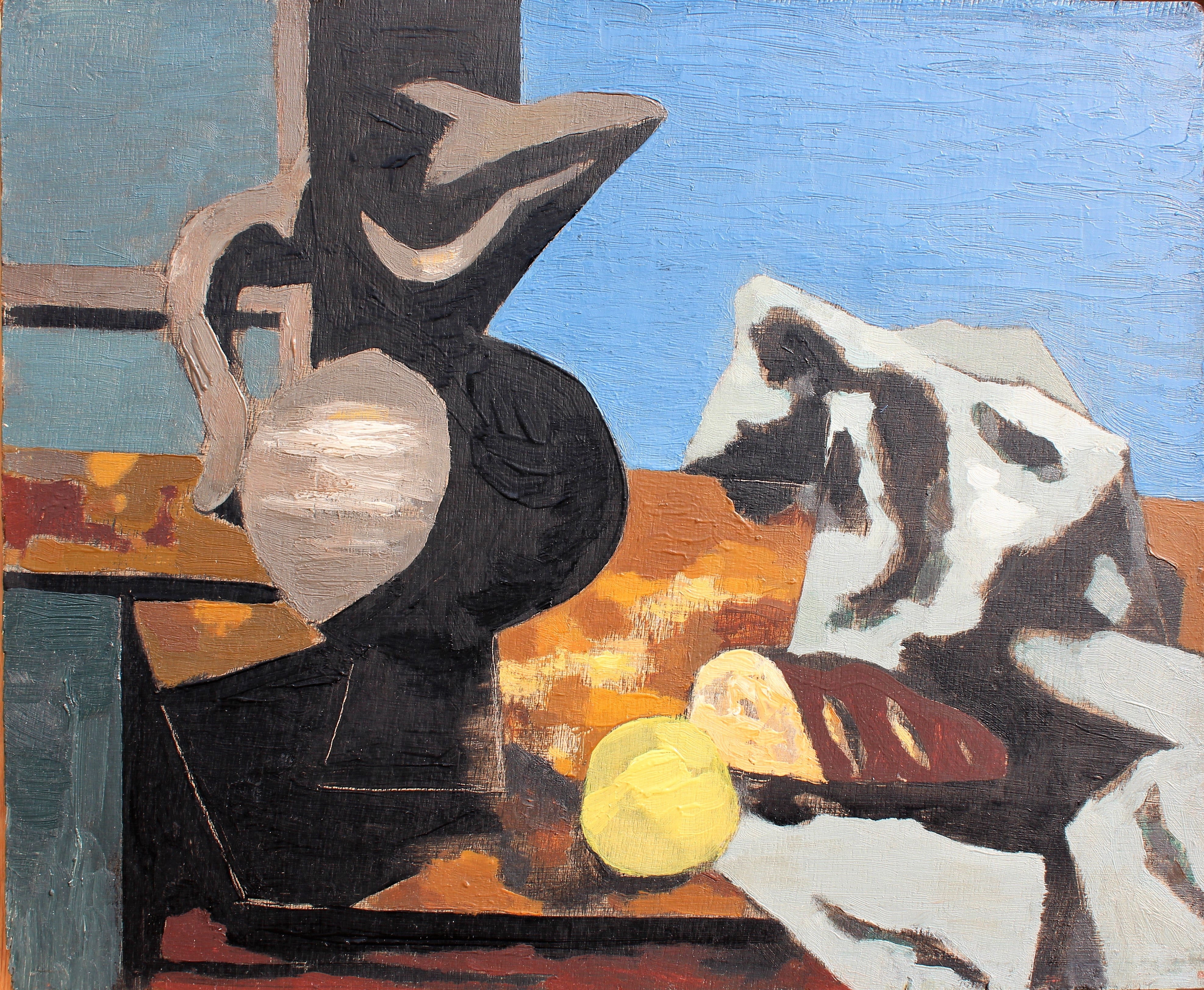 "Nature Morte au Pichet" (Still-life with a Pitcher) by Mathiue Rosianu (French, 1897-1969) Circa 1935