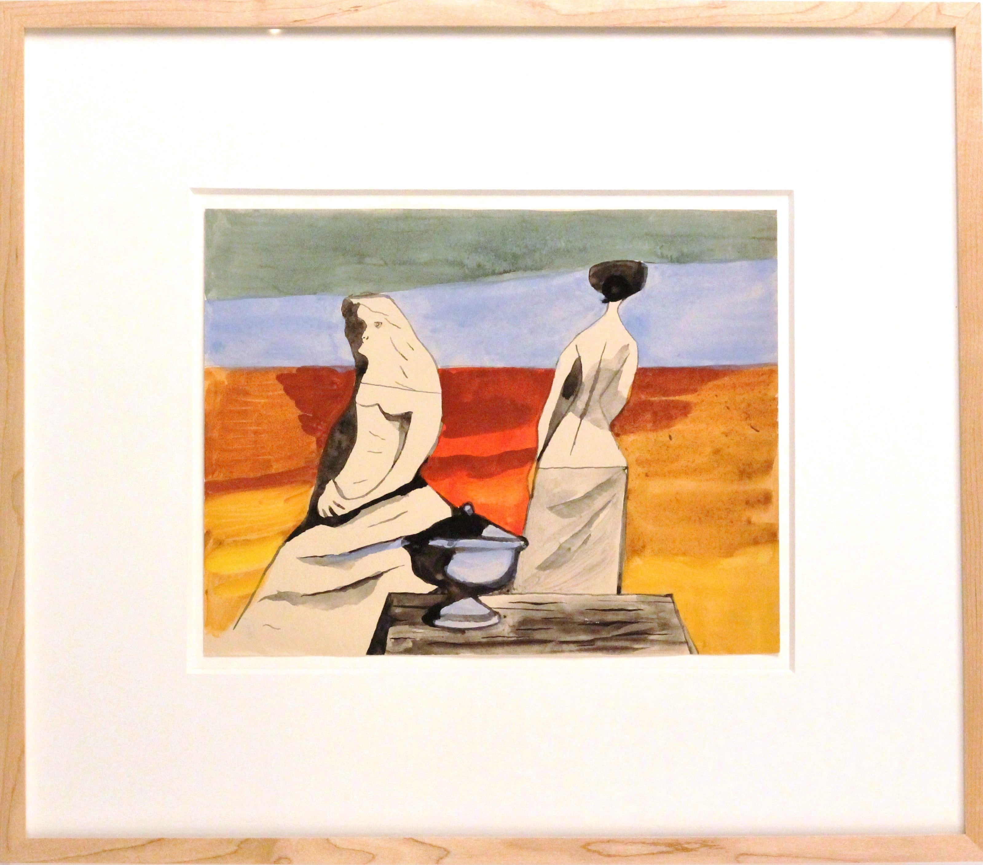 "Two Women and a Tureen” by Mathieu Rosianu (French, 1897-1969) Circa 1940