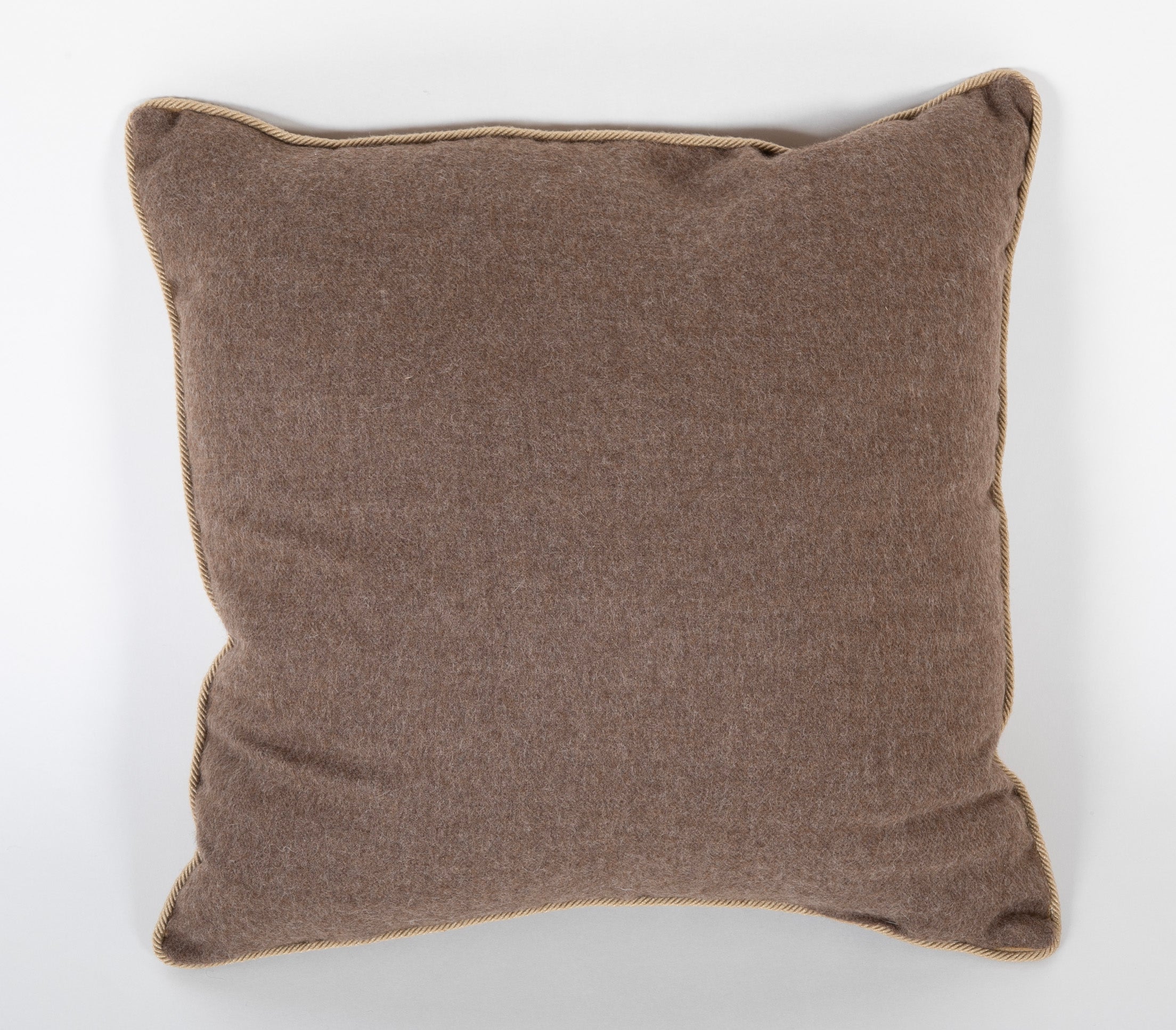 A Pair of Fortuny Tobacco Color Plumette Pattern Pillows - Priced Individually