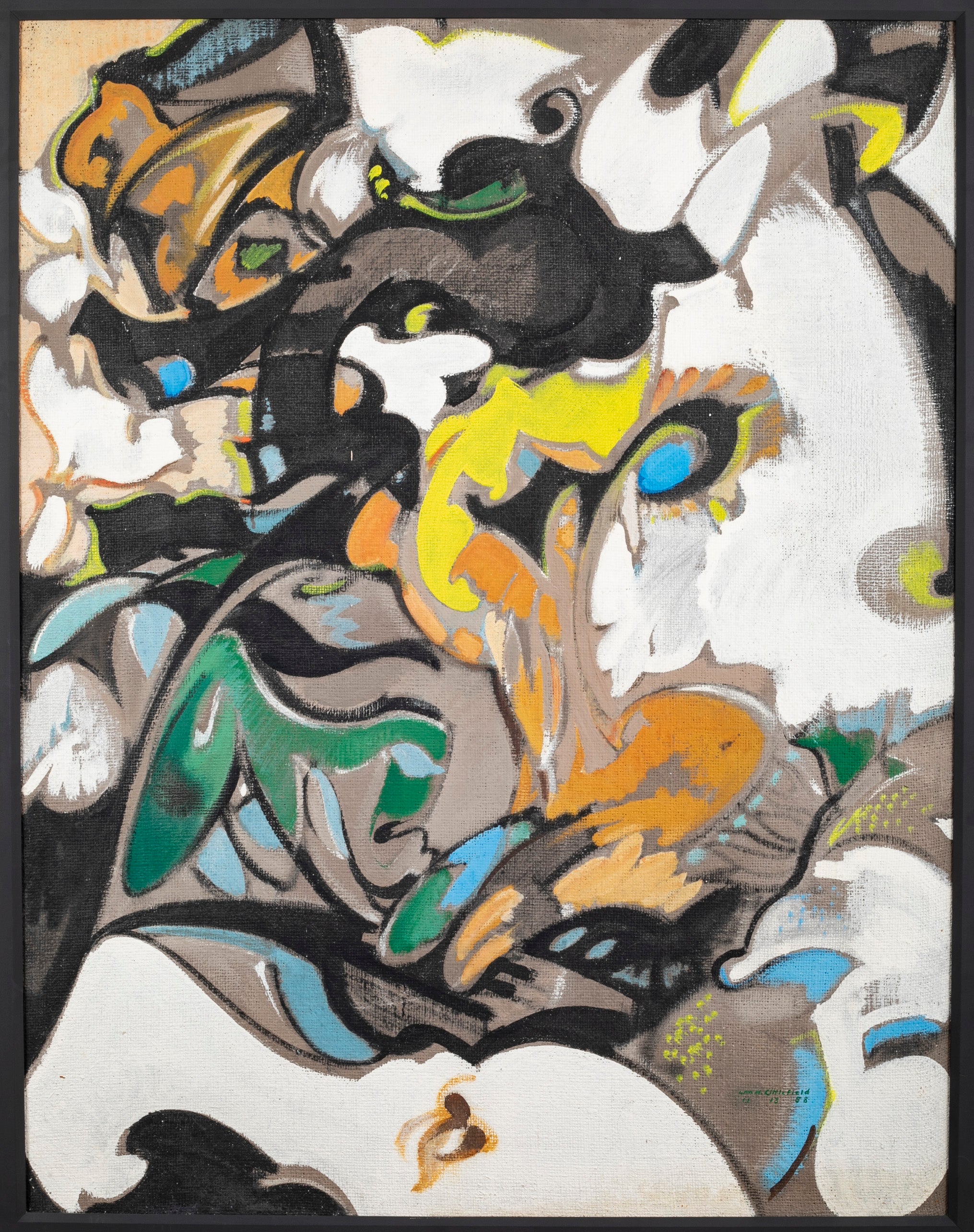 Mid-Century Abstract Painting by American Artist William Littlefield