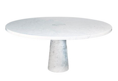 A Carrara Marble Table Designed by Angelo Mangiarotti produced by Skipper