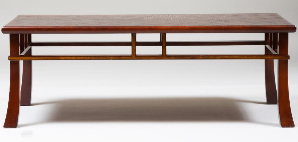 A Japanese Style Coffee Table with Rusticated Top