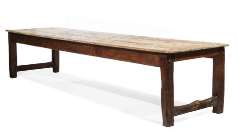 Large American Rustic Pine Farm Table