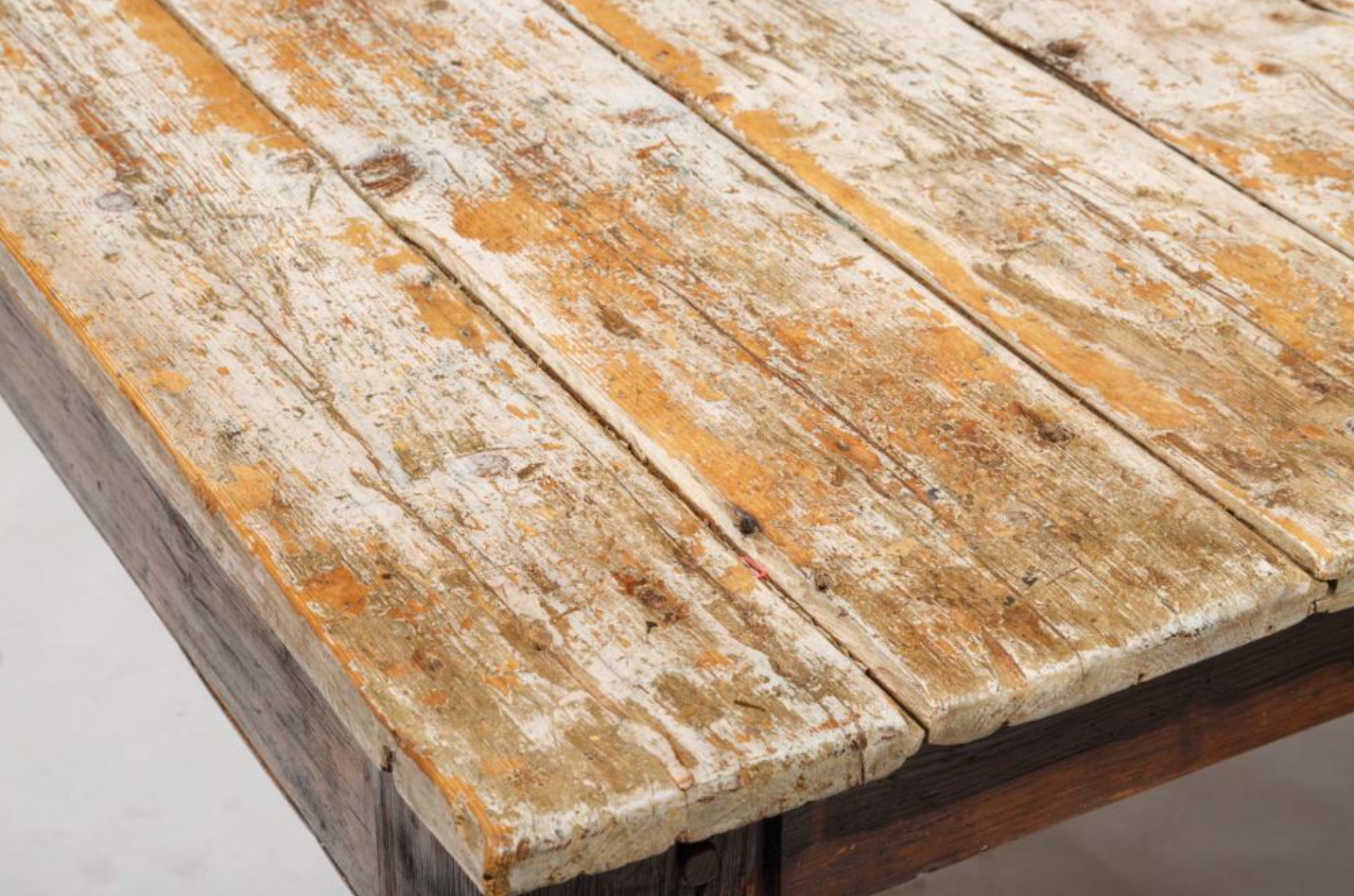 Large American Rustic Pine Farm Table
