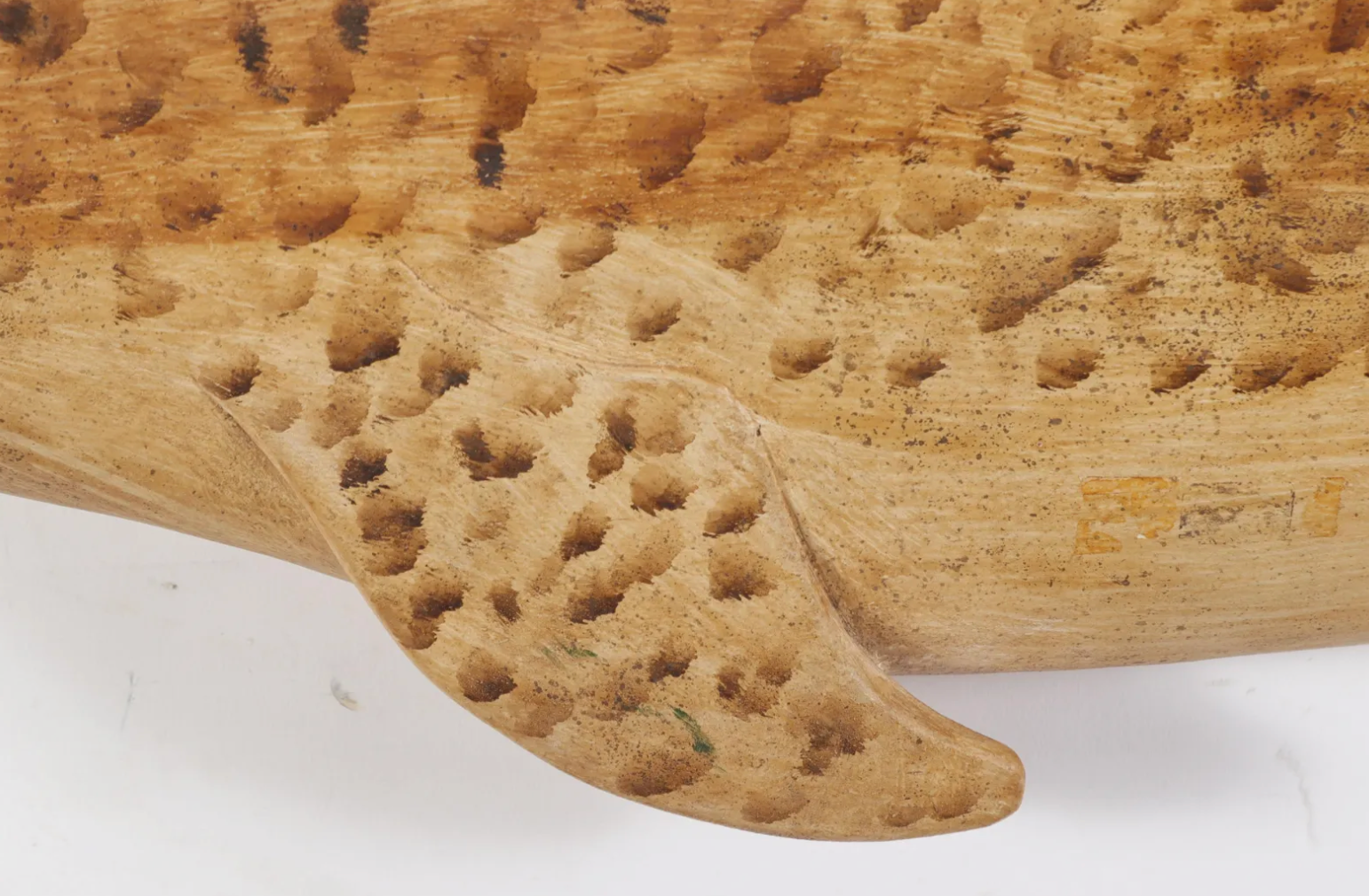 A Carved Wood Narwal By Clark G. Voorhees