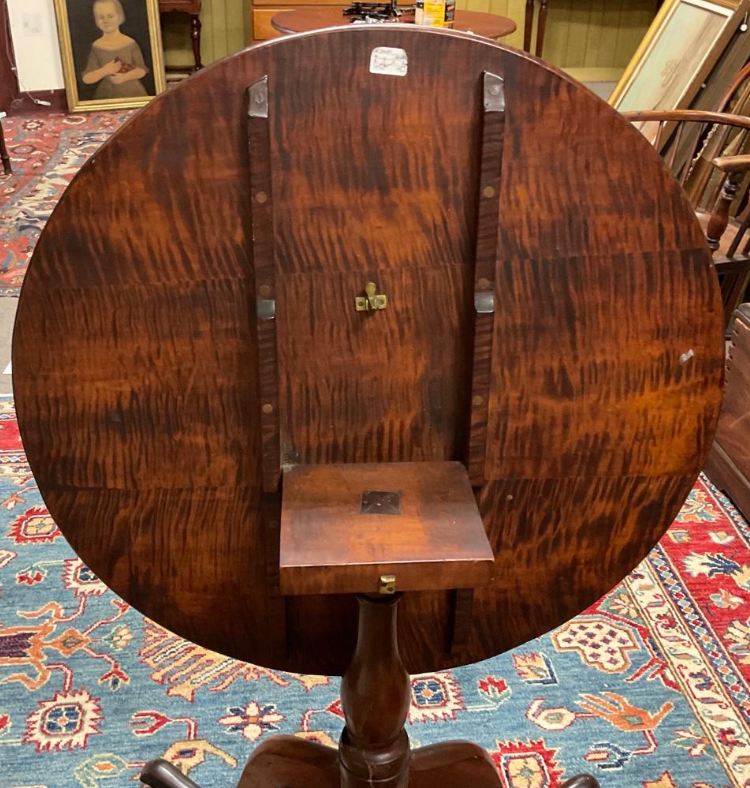 18th Century Queen Anne Tiger Maple Table