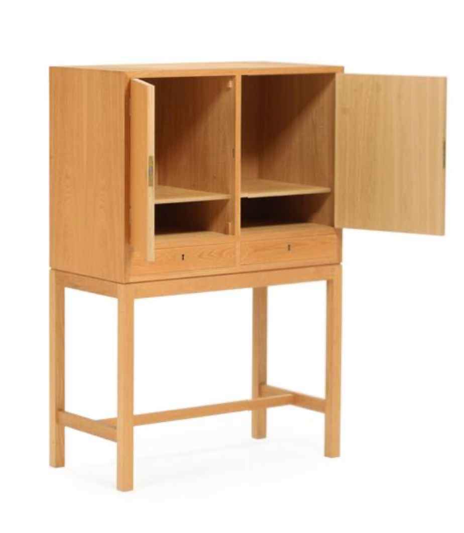 A Danish Oak Cabinet on Stand