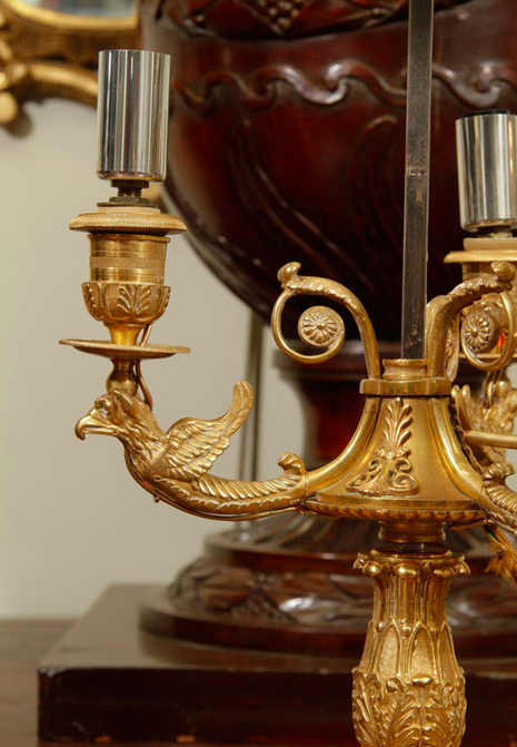 Empire Gilt Bronze Bouillotte Lamp