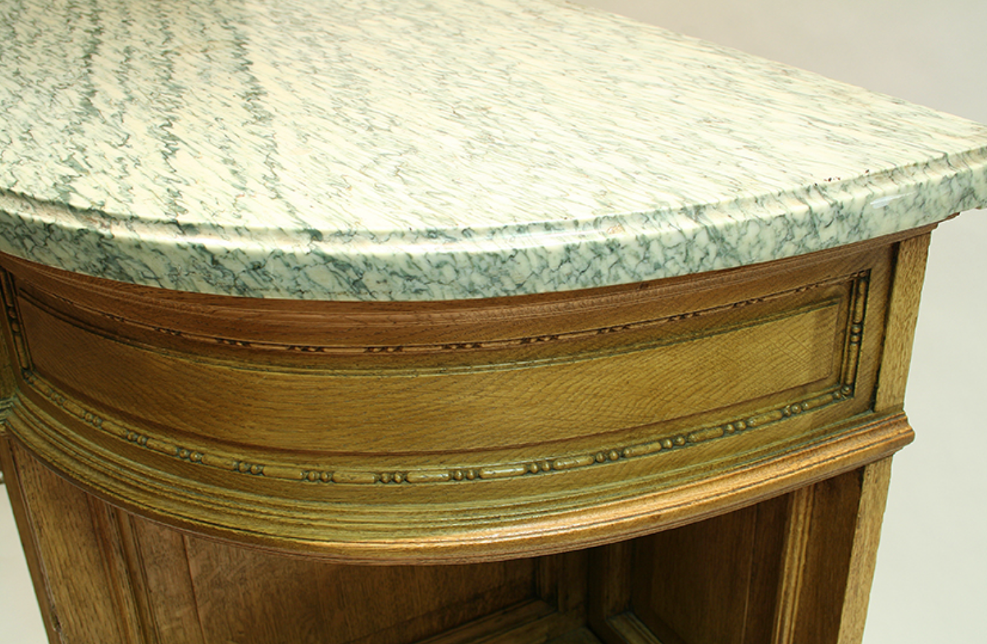 Carved Oak Server with Marble Top