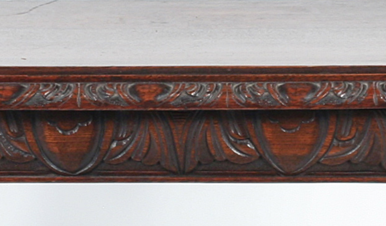 Carved Oak Three Tiered Server