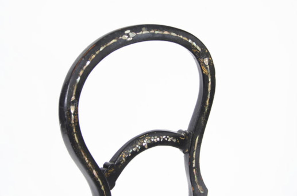 Inlaid Victorian Hairpin Side Chair