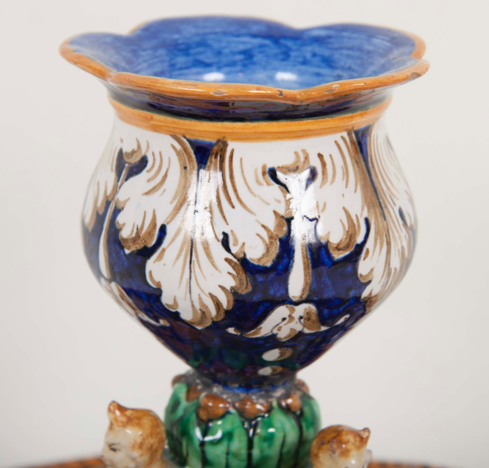 Italian Majolica Sweetmeat Dish