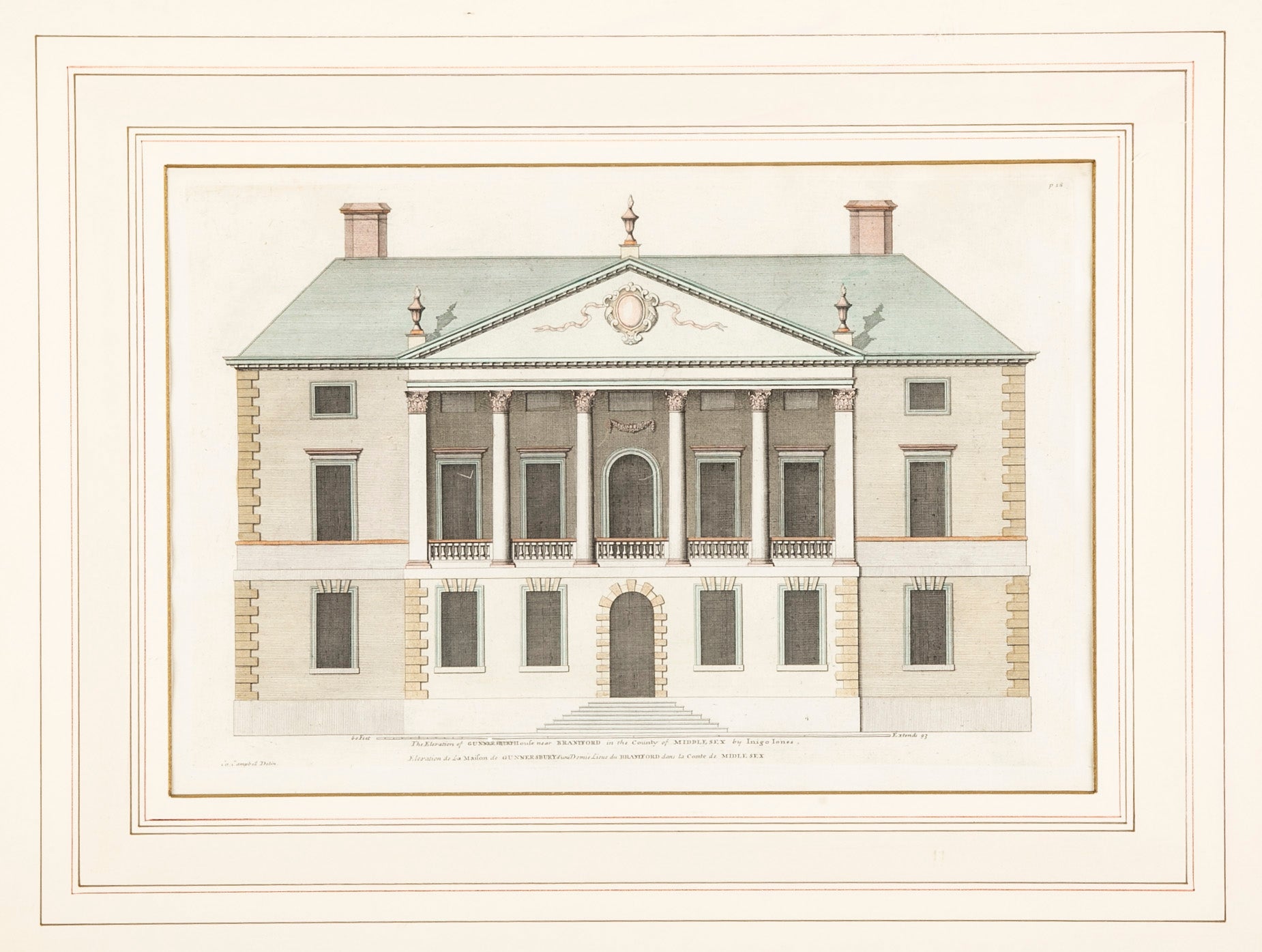 Set of Eight Hand Colored Engravings