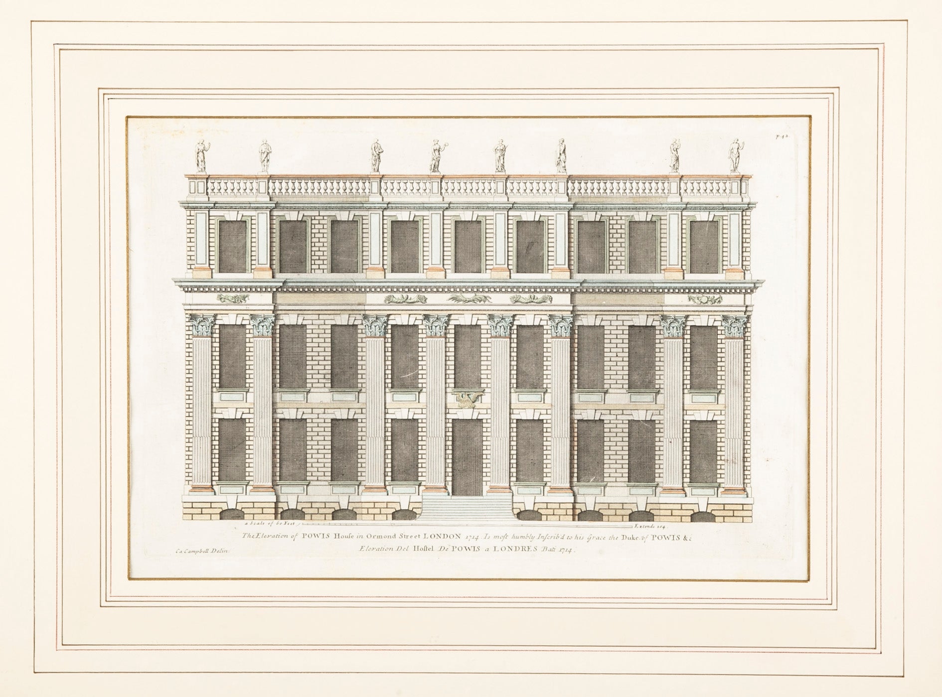 Set of Eight Hand Colored Engravings