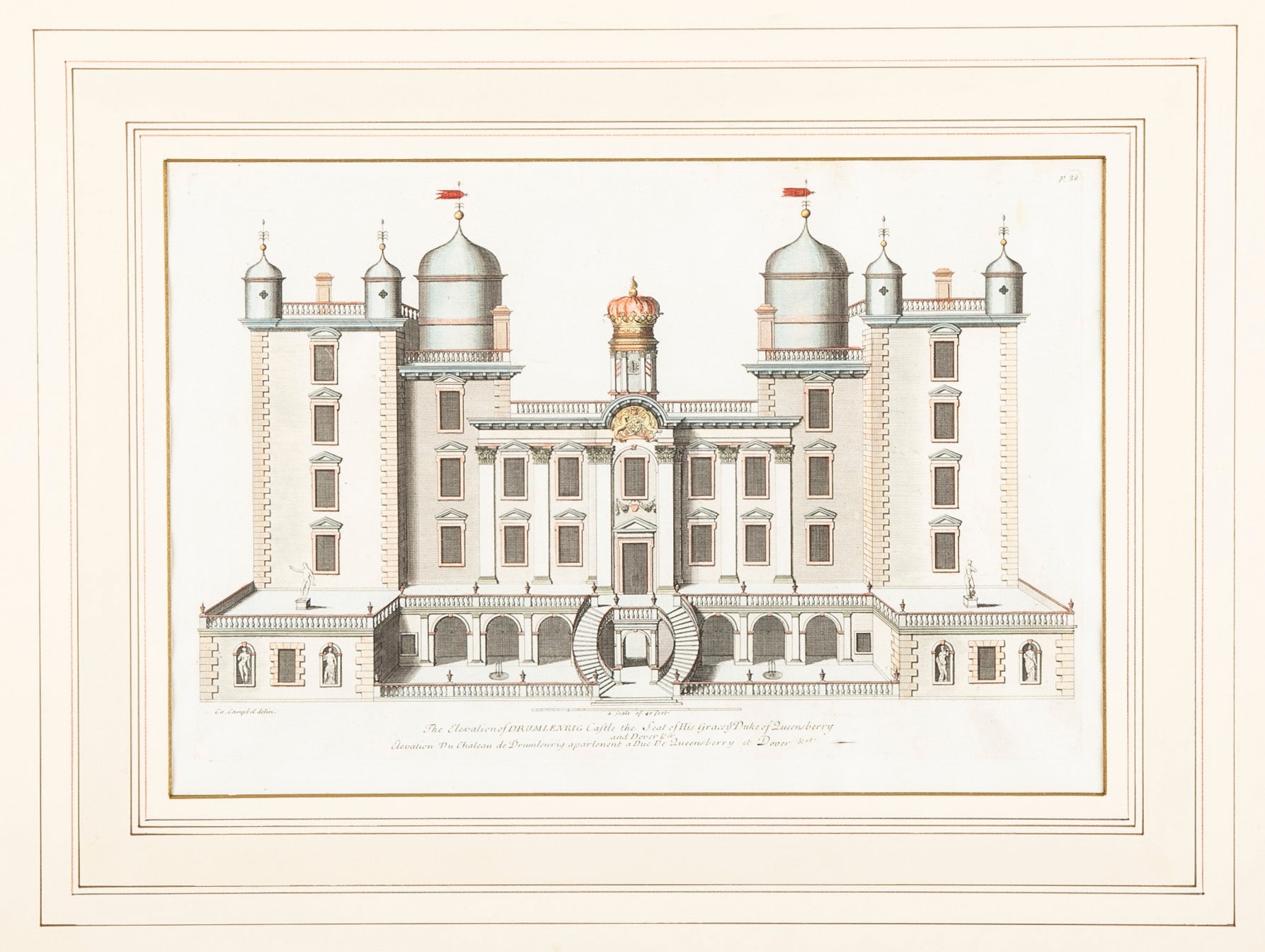 Set of Eight Hand Colored Engravings