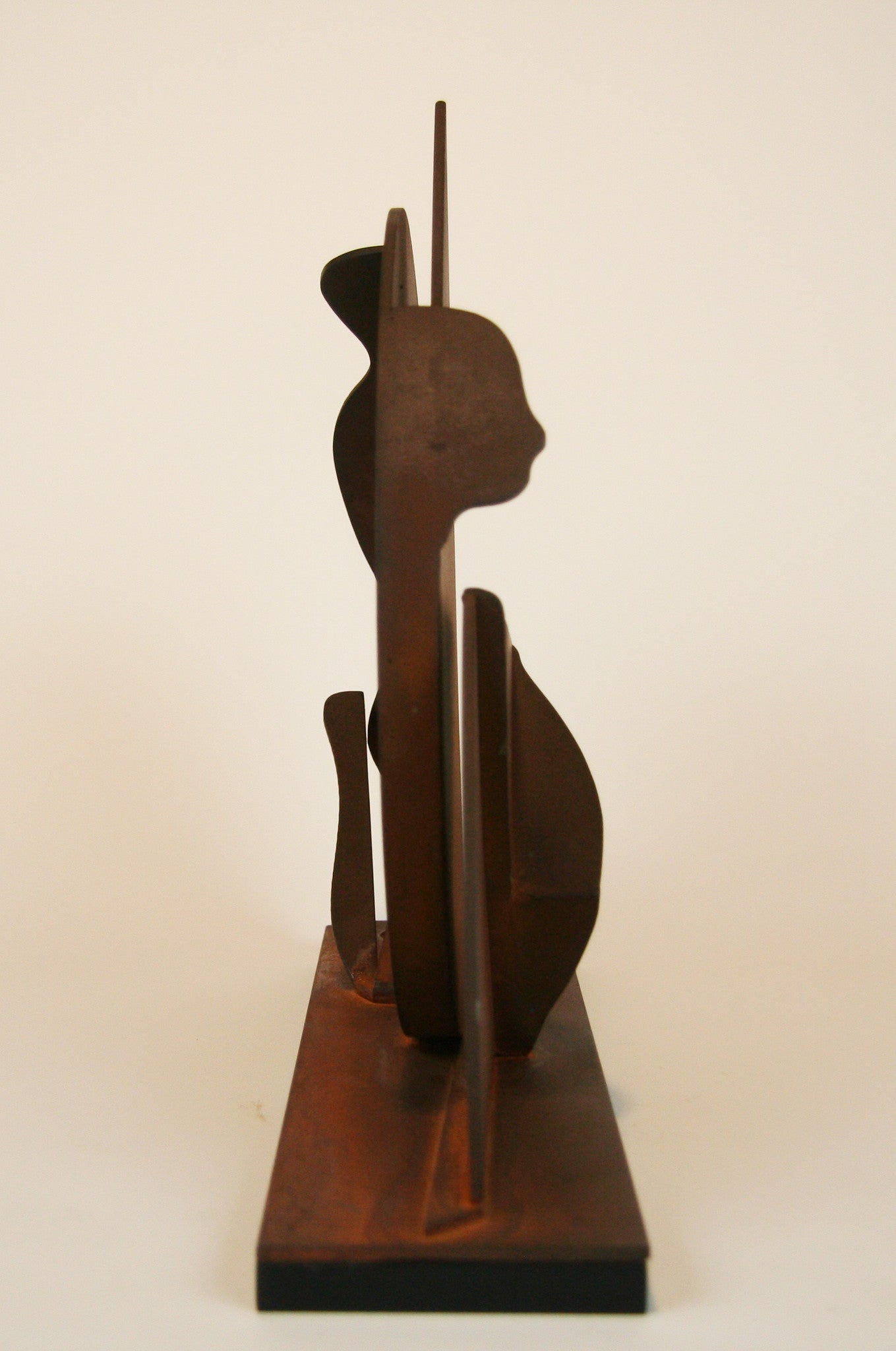 "Profile Canto" Bronze & Steel Sculpture by Ernest Trova
