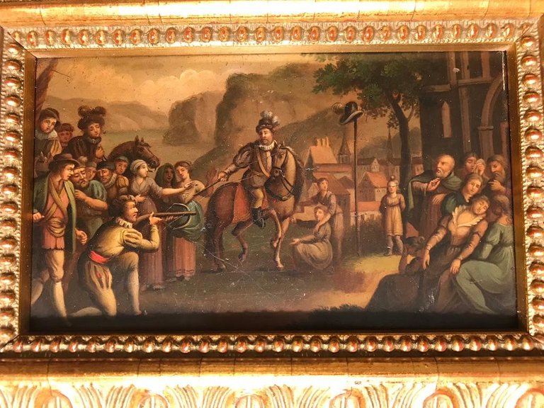 Swiss Oil Painting of the Legend of William Tell