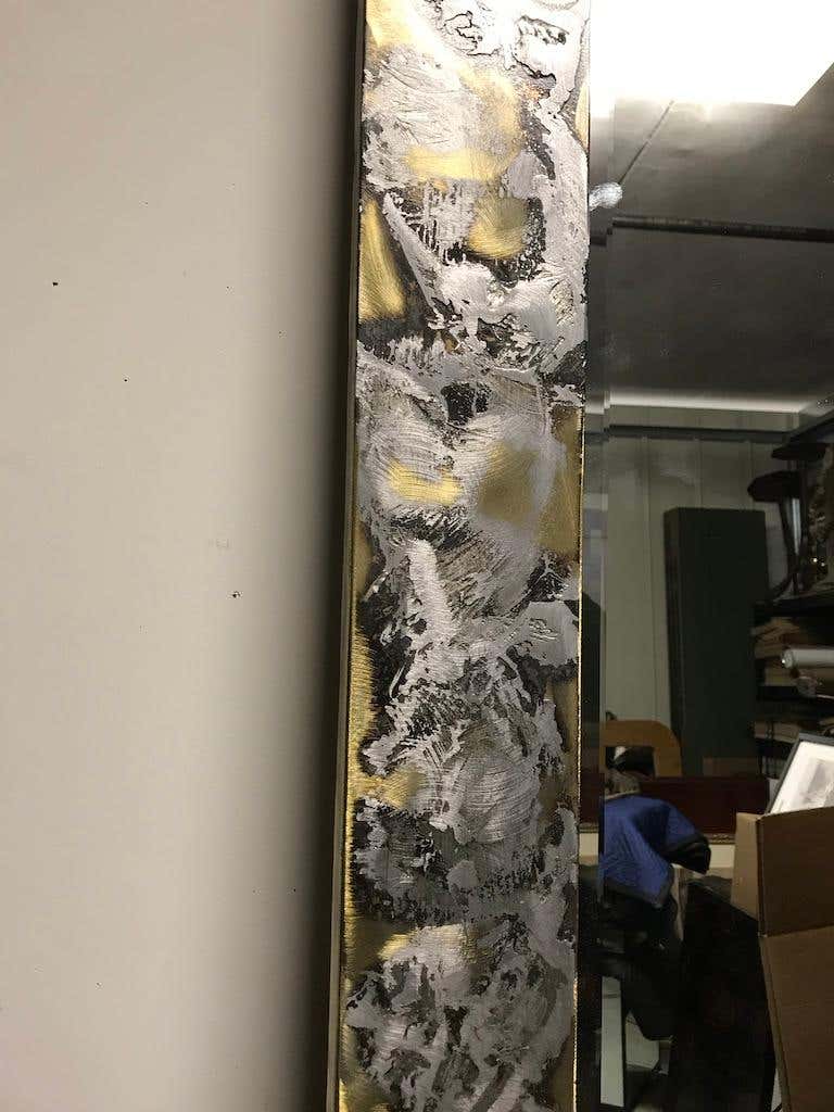 Mid Century Modern Copper and Aluminum Mirror