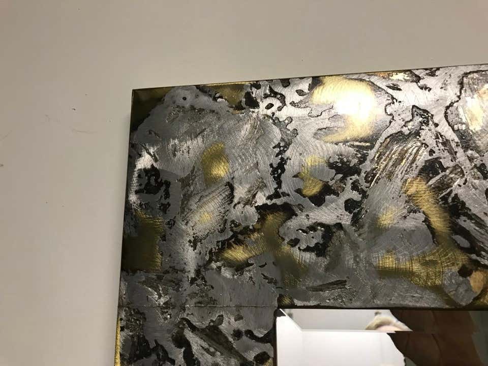 Mid Century Modern Copper and Aluminum Mirror