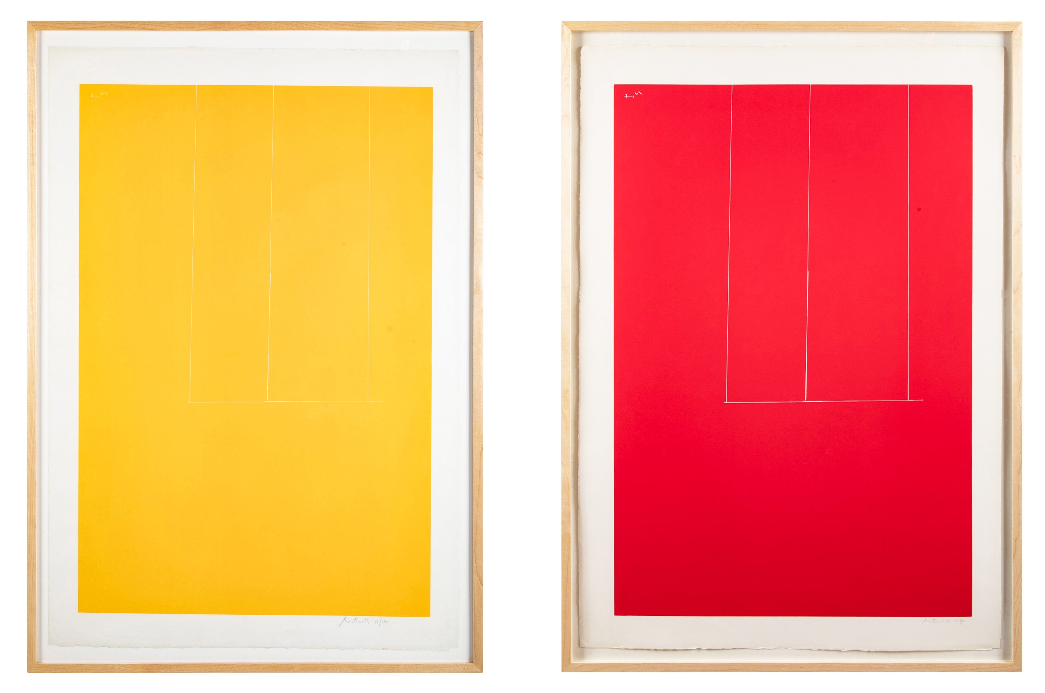 Pair of Robert Motherwell Silkscreens from London Suite Series