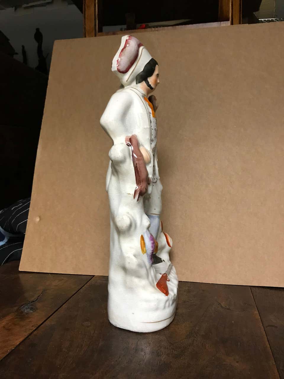 19th Century English Staffordshire Hunter with Dog, Rabbits and Game