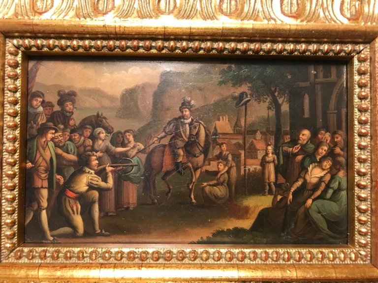 Swiss Oil Painting of the Legend of William Tell
