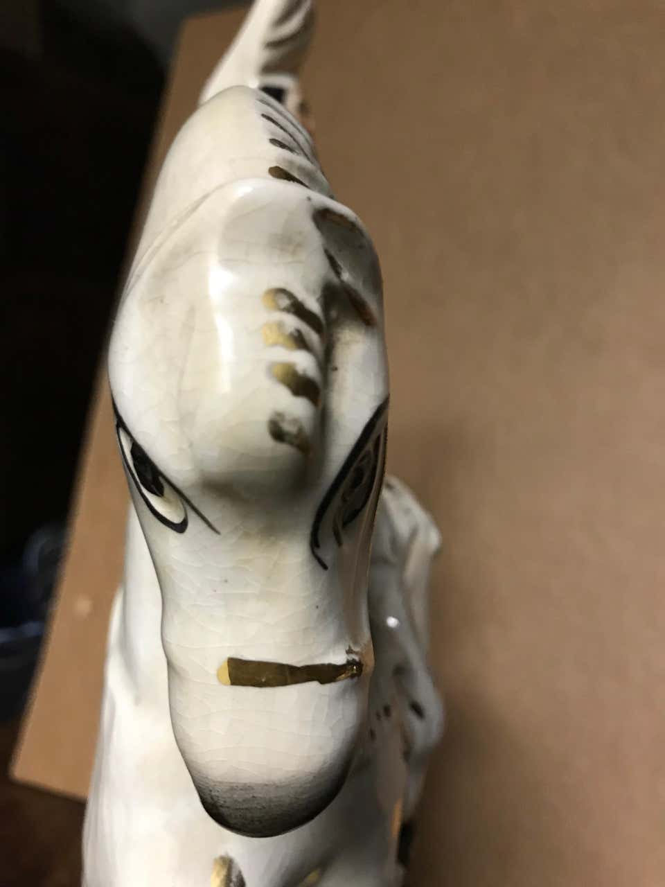 19th Century English Staffordshire Scottish Hunter on Horseback