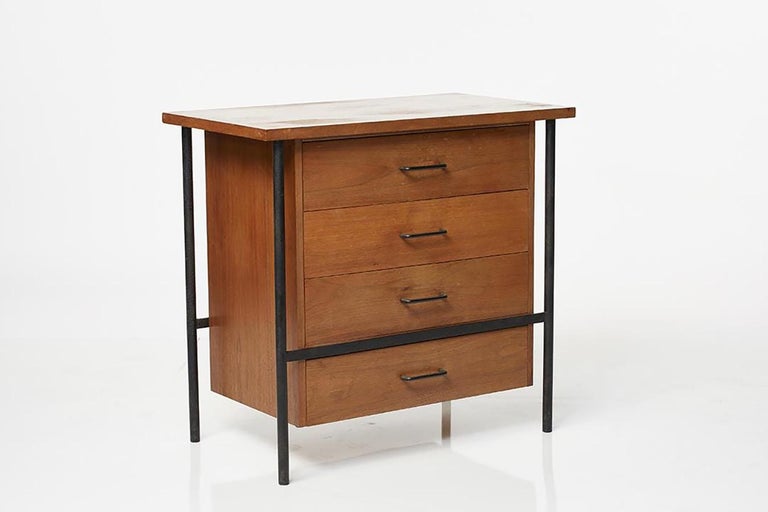 Pair of Iron and Walnut Chests Designed by Donald Knorr for Vista