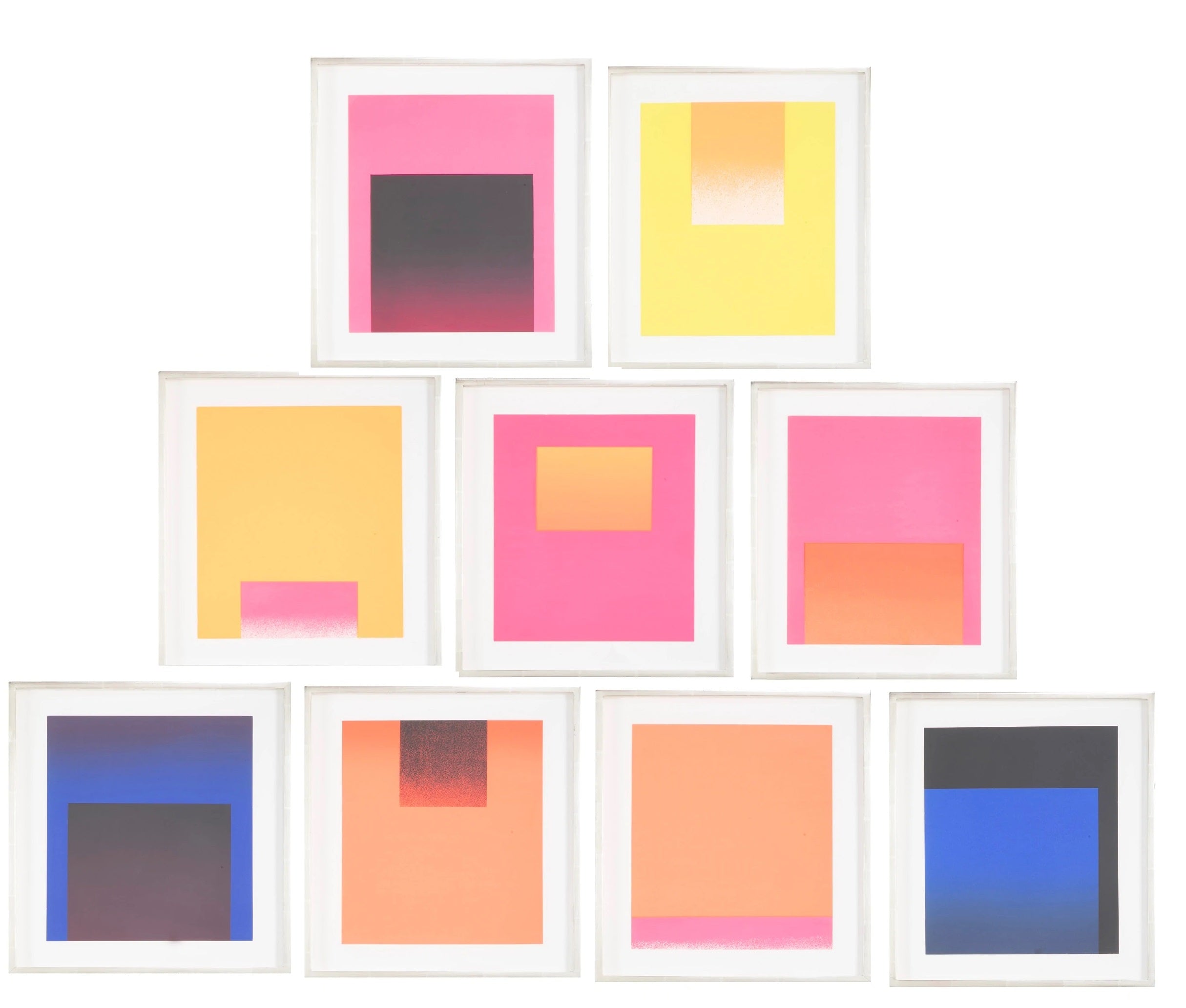 Rupprecht Geiger Screen Prints from the Portfolio Titled "Zurückgehn Weitergehn Fortgehn" Priced Individually